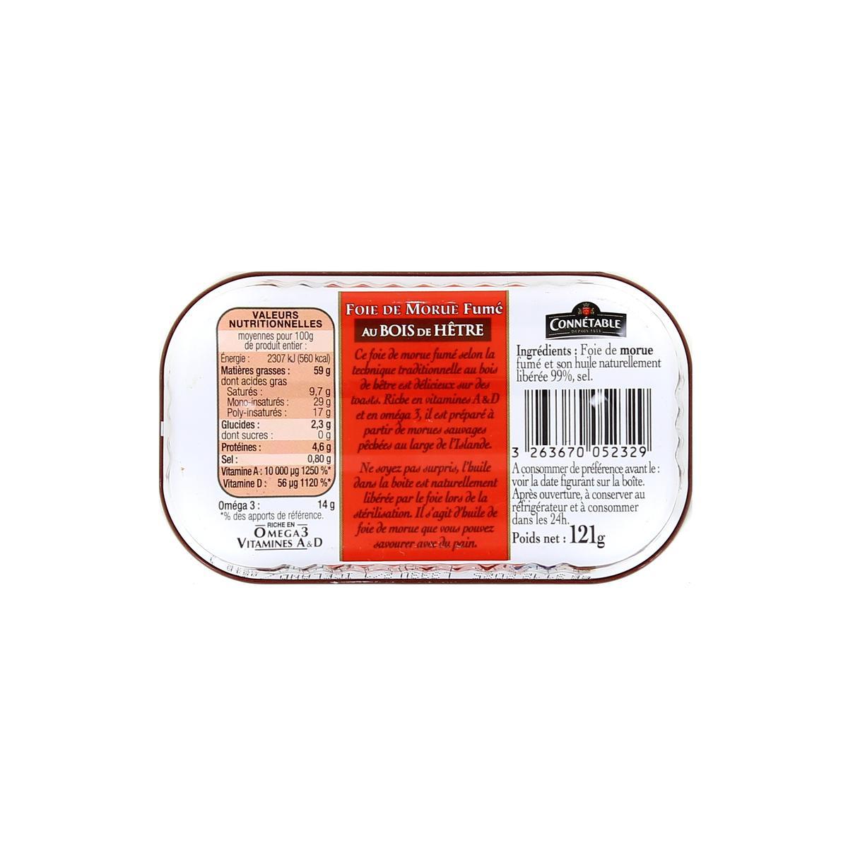 3263670052329 - Connetable - Foie de Morue Fumé au Bois de Hêtre MSC