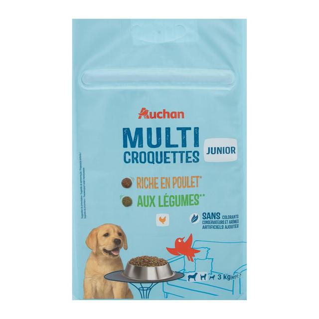 3596710523429 - Auchan - Croquettes poulet et légumes pour chiot