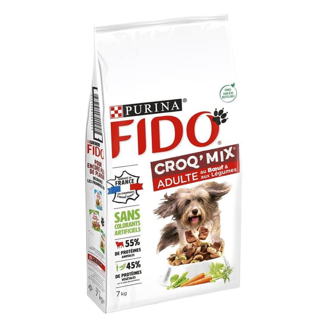 7613287003829 - Purina - Fido - Croquettes Bœuf Légumes CROQ MIX pour petit et moyen chien