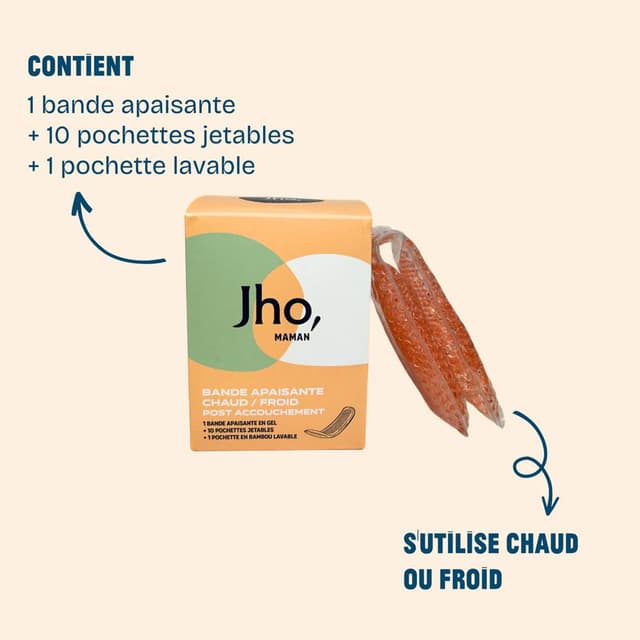 3701208604829 - JHO - Bande apaisante chaud/froid post accouchement