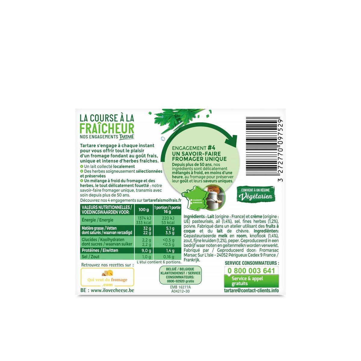 3272770097529 - Tartare - Fromage à tartiner Ail et Fines Herbes