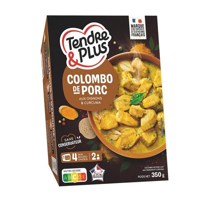 3265980129029 - Tendre & Plus - Colombo de Porc aux Oignons et Curcuma