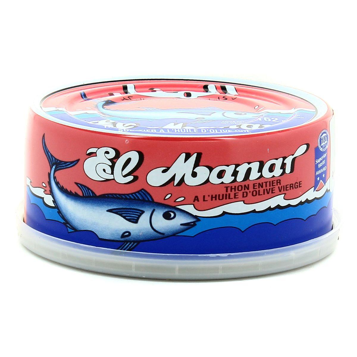 El Manar - Thon entier à l'huile d'olive vierge
