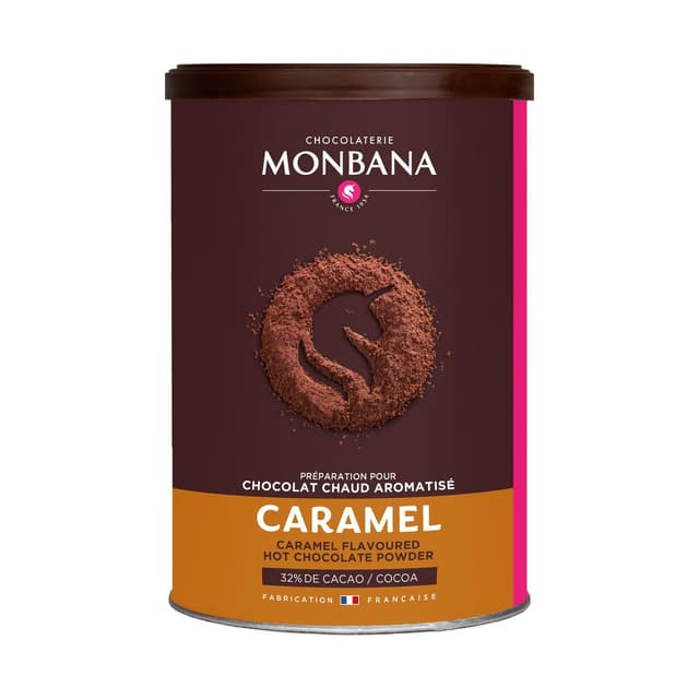 3474341201230 - Chocolaterie Monbana - Chocolat en Poudre Aromatisée Caramel