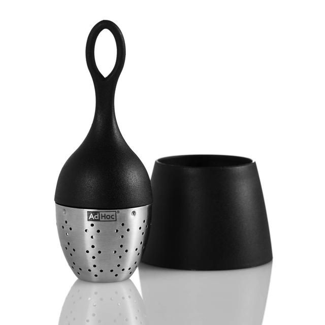 4037571211630 - Adhoc - Boule à thé avec support égouttoir Noir
