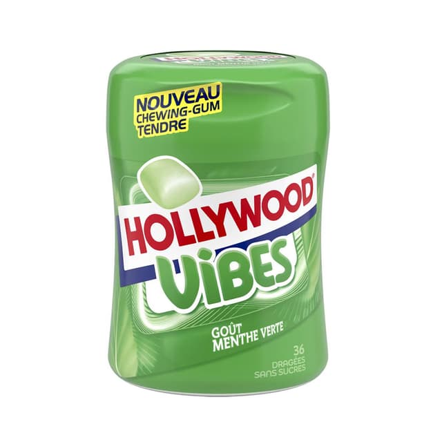 8723400872030 - Hollywood - Chewing Gum Vibes goût Menthe Verte en boite