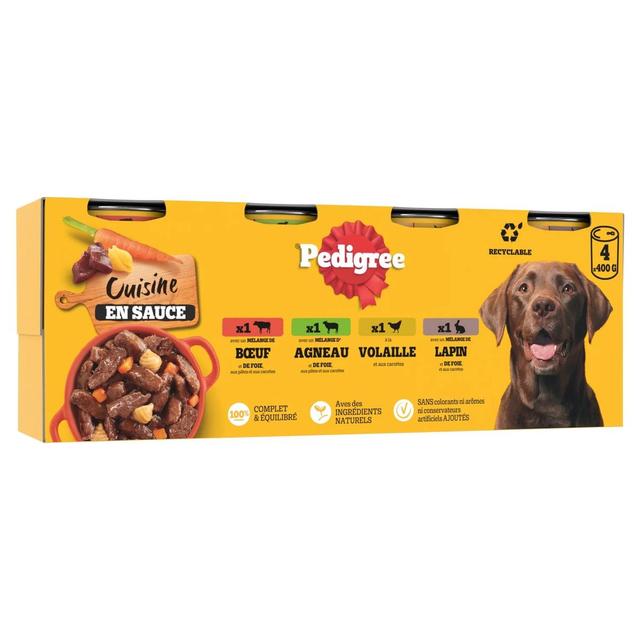 3065890152830 - Pedigree - Boites Pâtée en sauce 4 Variétés Pour Chien Adulte