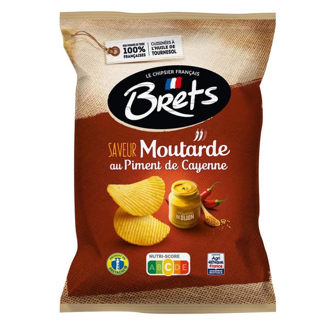 3497917003830 - Bret's - Chips saveur moutarde au piment de Cayenne