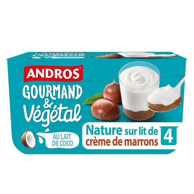 3608580175230 - Andros Gourmand et Végétal - Brassé coco nature sur lit de crème de marrons