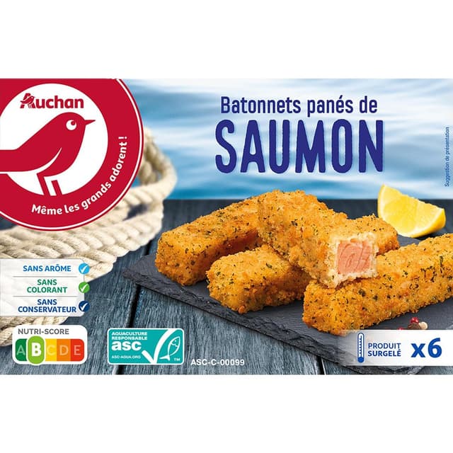 3596710507030 - Auchan - Bâtonnets panés de saumon