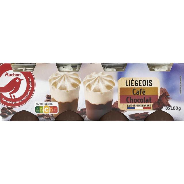3596710258130 - Auchan - Liégeois au chocolat et café
