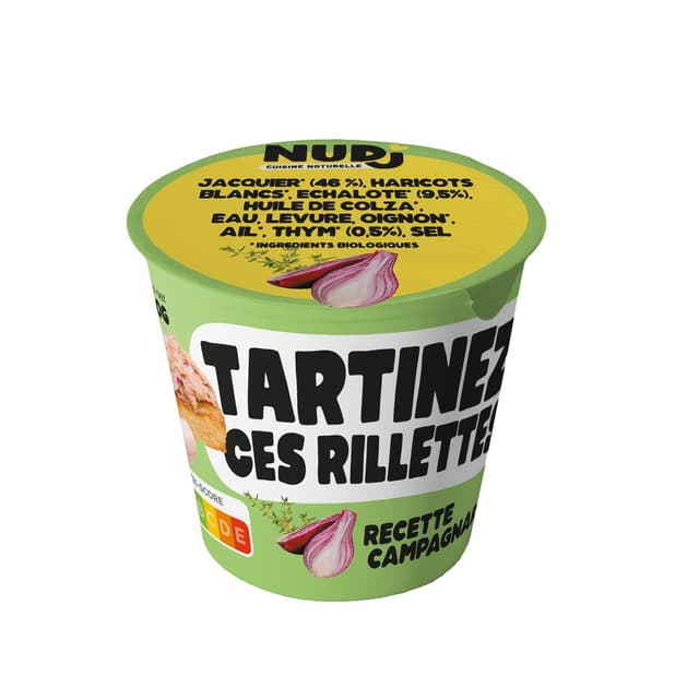 3770020560231 - Nudj - Rillette Végétale Bio, recette campagnarde