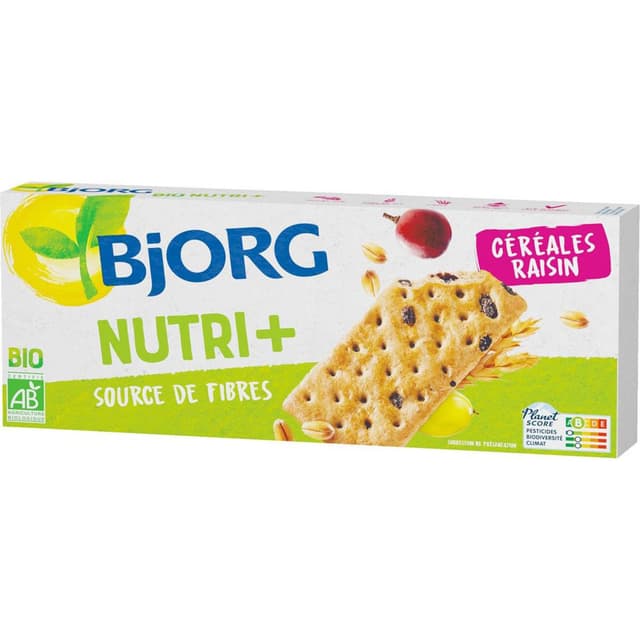 3229820780931 - Bjorg - Biscuit céréales et Raisins Nutri+