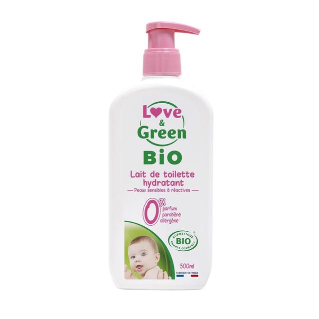 3700668701031 - Love & Green - Lait de toilette hydratant bébé Bio  