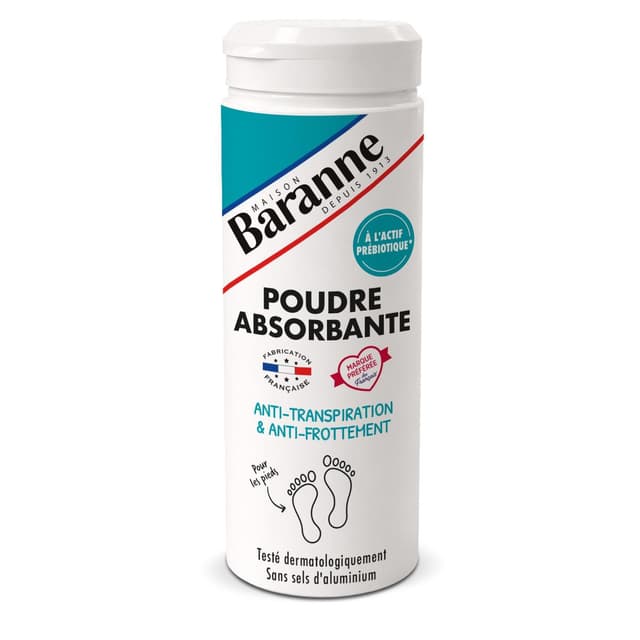 3760360761931 - Baranne - Poudre Absorbante Anti-transpiration et Anti-frottements pour Pieds