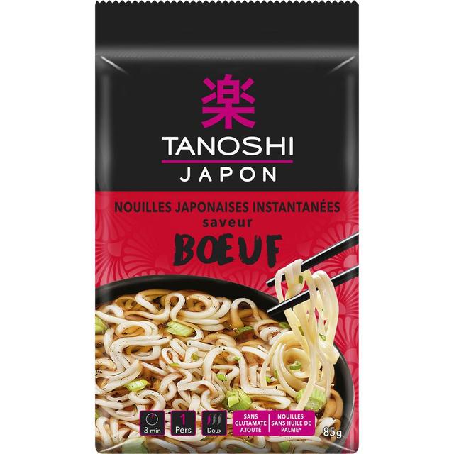 3229820783031 - Tanoshi - Japon - Nouilles de blé instantanées asiatiques Saveur boeuf en sachet