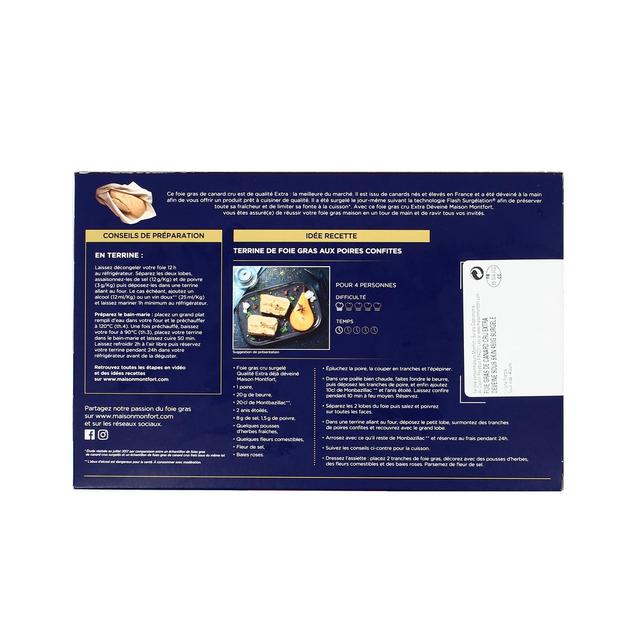3104544013131 - Maison Montfort - Foie gras de canard cru qualité extra éveiné surgelé