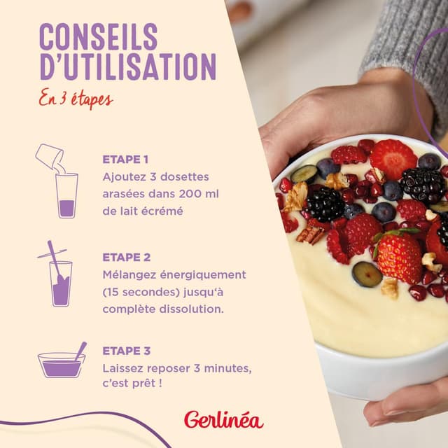 3175680903631 - Gerlinéa - Repas minceur Crème saveur vanille -45% de sucres en moins