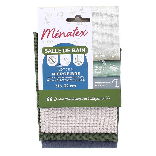 3061050004131 - La Ménagère - Lot de 3 lavettes Salle de bains 