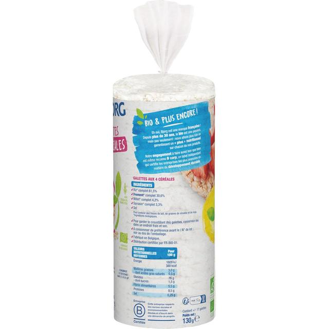 3229820794631 - Bjorg - Galettes 4 Cérérales Bio