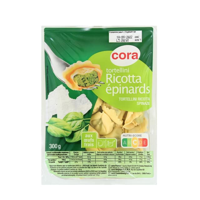 3257981176331 - Cora - Tortellini Ricotta, épinards