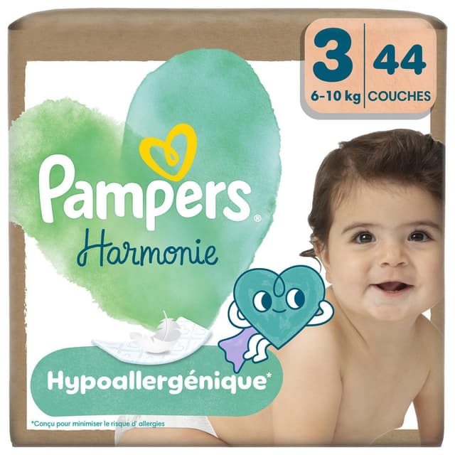 8006530287531 - Pampers Harmonie - Couches Harmonie Hypoallergénique 6-10 kg - Taille 3