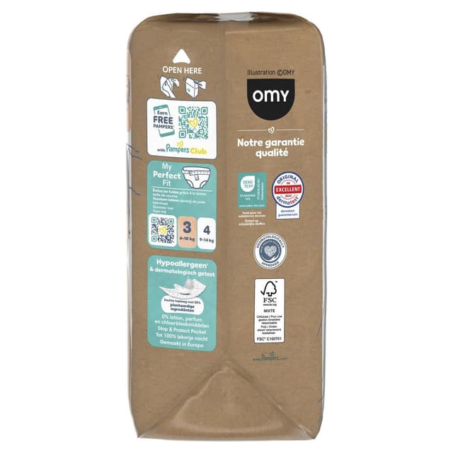 8006530287531 - Pampers Harmonie - Couches Harmonie Hypoallergénique 6-10 kg - Taille 3