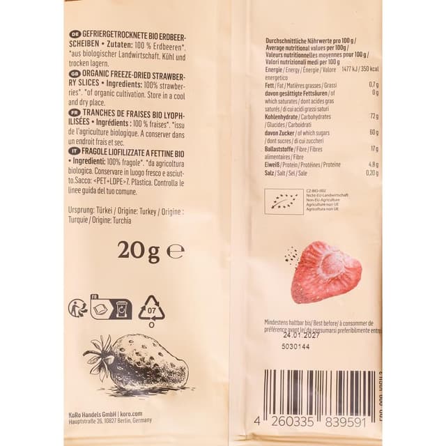 4255582818031 - Koro - Fraises lyophilisées bio