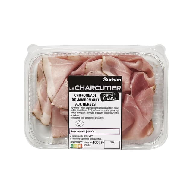 3596710408931 - Auchan Le Charcutier - Chiffonnade de jambon cuit aux herbes
