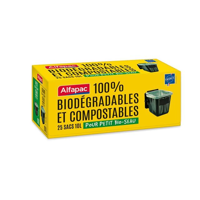 3232763630232 - Alfapac - Sacs poubelle 10L 100% biodégradables