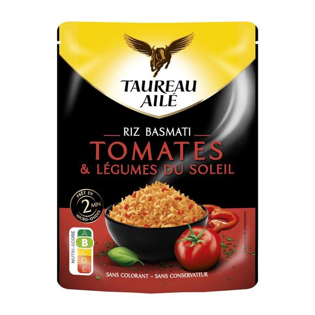 3760341070632 - Taureau Ailé - Riz Micro-ondes Express Basmati Tomate et Légumes du Soleil