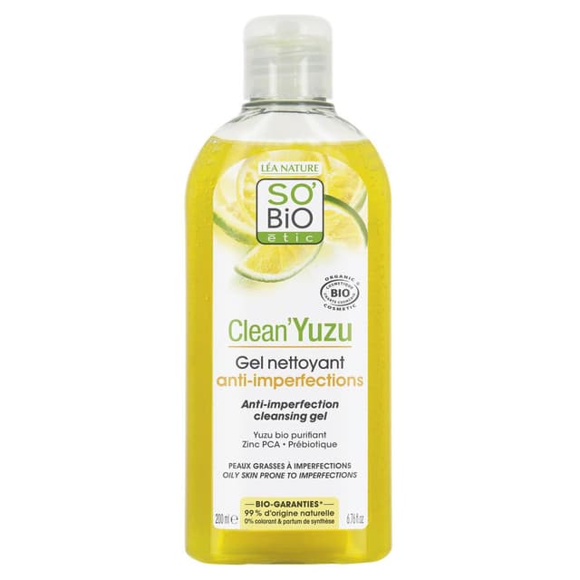 3517360021332 - SO'BIO ETIC - Gel nettoyant anti-imperfections, Clean'Yuzu