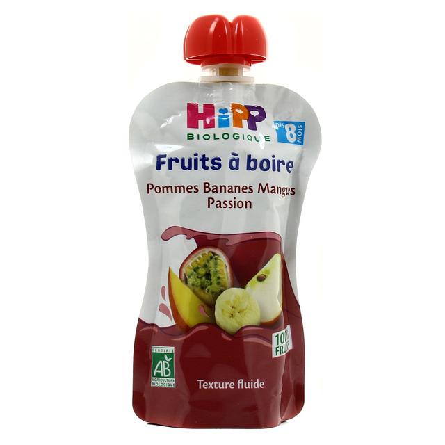 4062300351332 - Hipp - Gourde Pommes Bananes Mangue passion Bio, Dès 8 mois