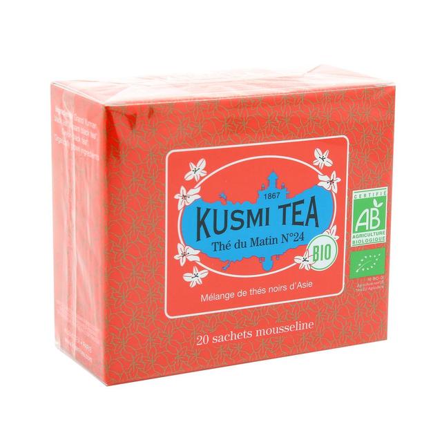 3585810082332 - Kusmi Tea - Thé du matin N°24 bio - étui 20 sachets mousseline - 40gr