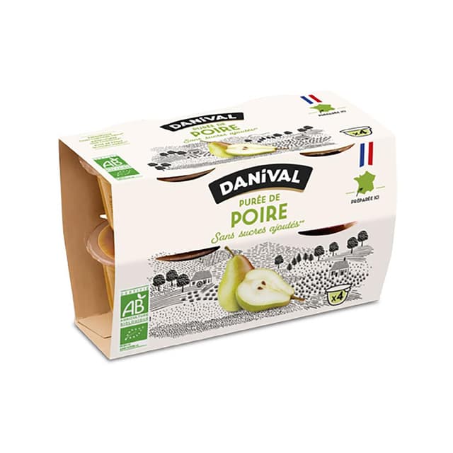 3431590013632 - Danival - Purée de pomme poire sans sucres ajoutés