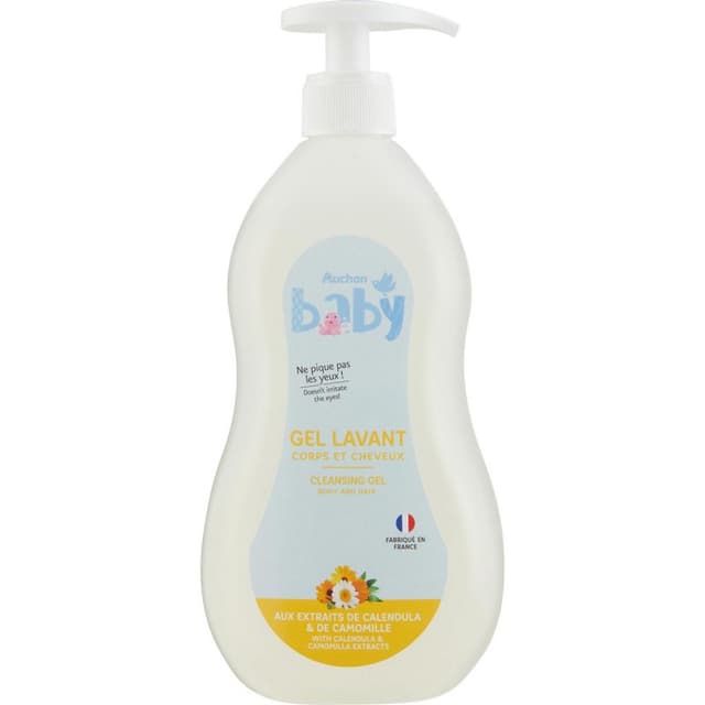 3245678704332 - Auchan Baby - Gel lavant corps et cheveux à l'extrait de camomille