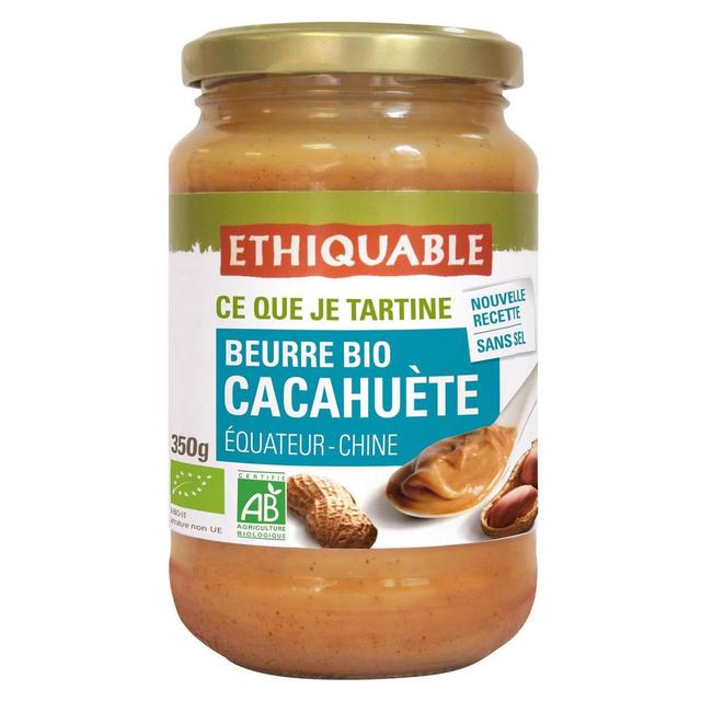 3760091727732 - Ethiquable - Commerce Equitable - Beurre de Cacahuète sans sel Bio d'Equateur ou de Chine