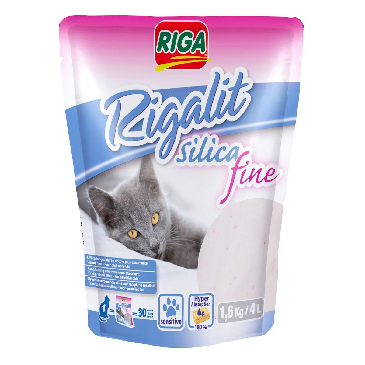 3166780048032 - Riga Rigalit - Litière Silice Agglomérante Fine pour chat 1,6kg