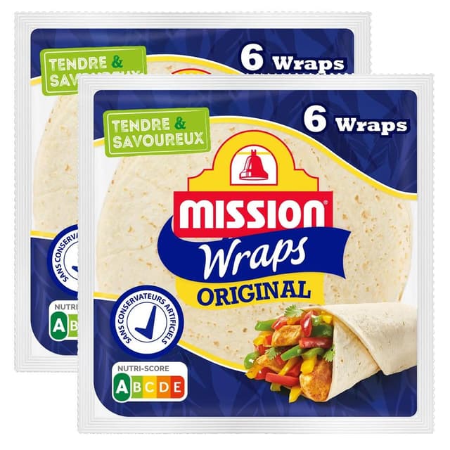 2050000419232 - Mission - 6 galettes Wraps au blé nature