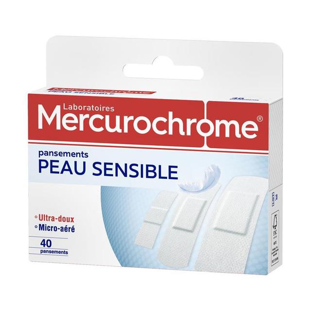 3160920501333 - Mercurochrome - Pansements spéciales peaux sensible
