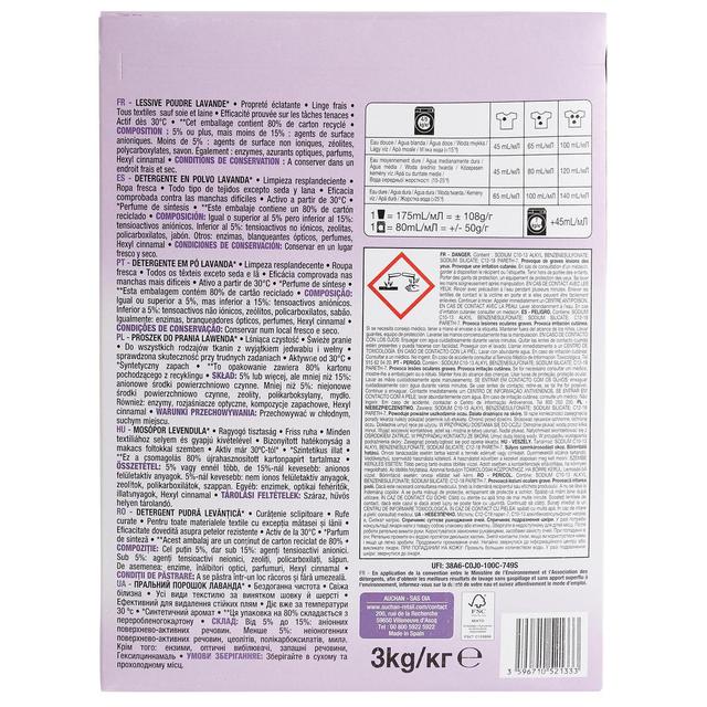 3596710521333 - Auchan - Lessive en poudre Lavande