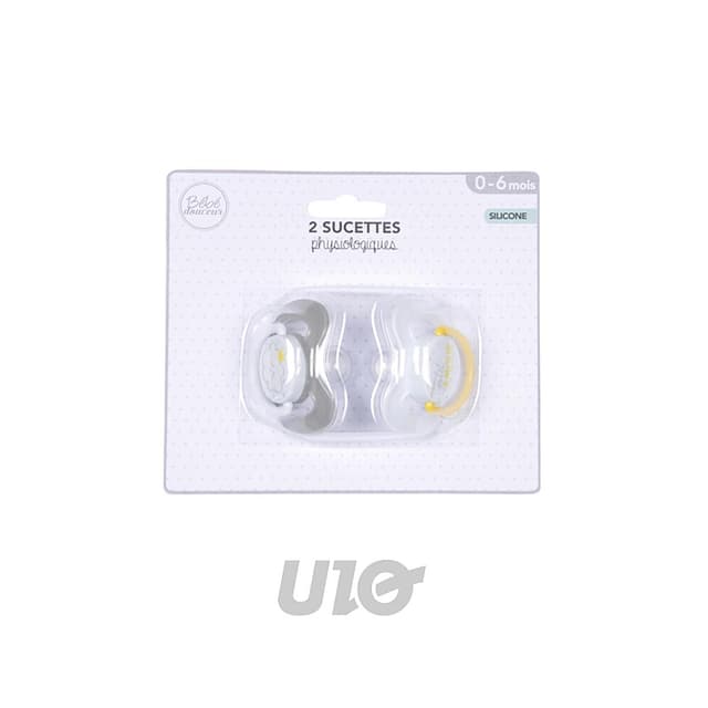 3574380061533 - BEBE DOUCEUR - Sucettes Physiologiques nuage 0 À 6 Mois Gris 