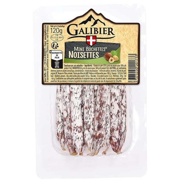 3375220201733 - Galibier - Les Mini Bûchettes de Saucisson Sec aux Noisettes