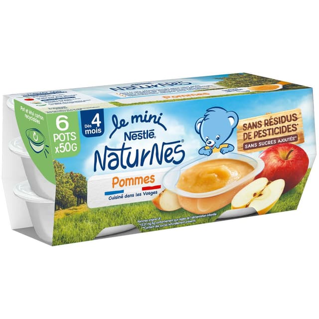 8445291113633 - Nestlé - Naturnes - Mini Pomme Coupelles Bébé Dès 4 mois