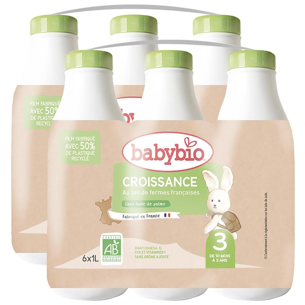 Promo Babybio Lait de Croissance Bio 3ème âge Liquide Bébé Dès 10 Mois