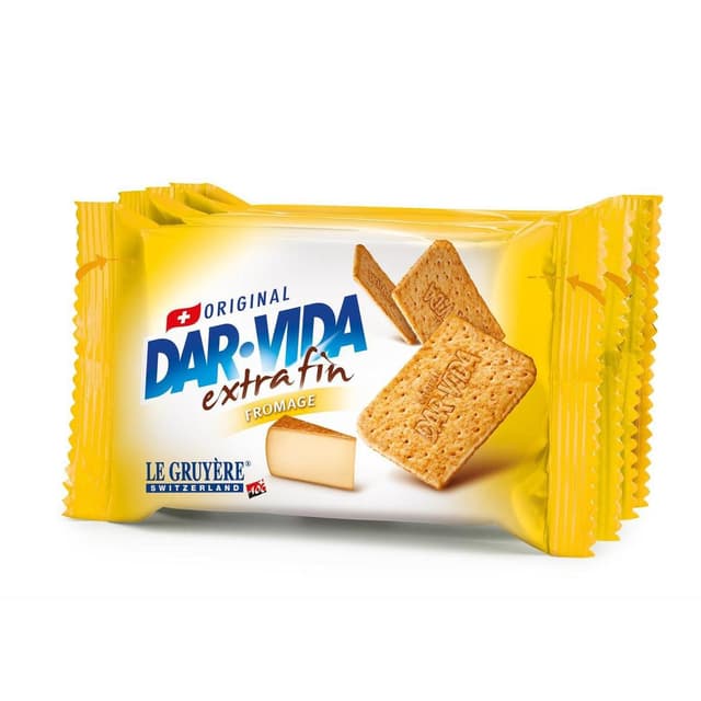 7610032065033 - Dar Vida - Crackers au gruyère AOP Suisse x4 sachets