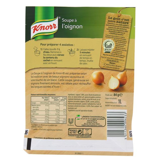 3011360006233 - Knorr - Soupe à l'oignon déshydratée
