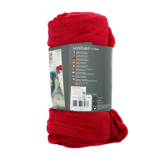 3574386087933 - Douceur D Interieur - Plaid Flanou Rouge Carmin