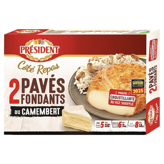 3228023190134 - Président - Pavés fondants au camembert