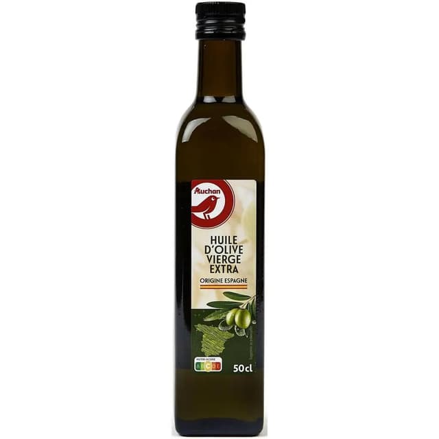 3596710460434 - Auchan - Huile d'Olive vierge extra origine Espagne bouteille verre